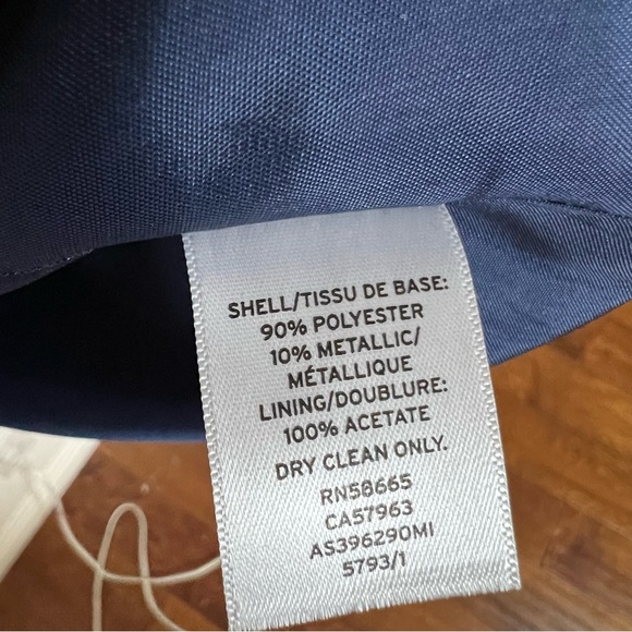 1901 Blue Floral Jacquard Cap Sleeve A-Line Cocktail Mini Dress Size 10 - Picture 9 of 9